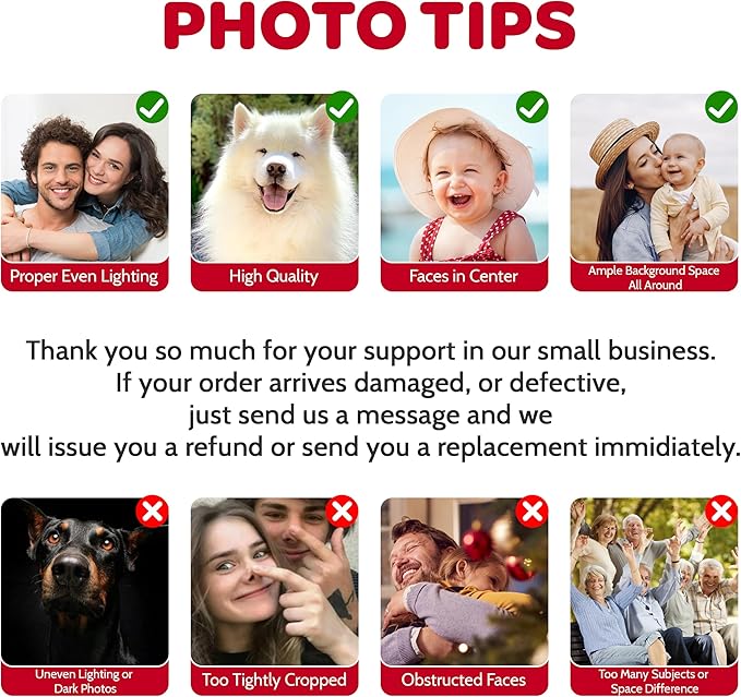 Bemaystar Custom Air Fresheners with Picture - Personalized Photo Logo Text Air Freshener, Customized Air Freshener for Car Branding Business Events