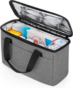 Trunab First Aid Bag Empty Small Medicine Storage Case, Insulated Medication Cooler Bag, Travel Pill Bottle Organizer for Prescription, Insulin, Supplements or Medical Supplies, Grey(Bag Only)