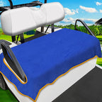 Golf Cart Seat Covers, Breathable Golf Cart Seat Towel Blanket, Keeps Seats Dry & Comfortable in All Weather, Universal 51"x30" for EZGO, Yamaha, Club Car and More 2/4-seats Cart, Blue