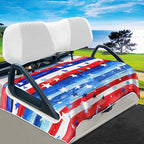 YOKYHOM American Flag Golf Cart Seat Covers for 2/4-Seater, Patriotic USA Seat Towel Blanket Keeps Seats Cool & Clean for Summer, Microfiber Fits EZGO, Club Car, Yamaha, 51"x31"