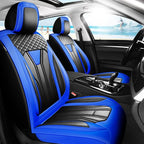 Fit Tucson Car Seat Covers Compatible with Hyundai Tucson 2010-2026, Premium Leather Breathable, Wear Resistant, Airbag Compatible, All-Weather Protection & Full Coverage, Full Set Blue&Black
