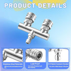 Dual Pressure Washer Tips, 2-in-1 Pressure Washer Nozzle Tips, Pressure Wash Dual Nozzle with 4PCS Power Washer Spray Nozzles (0 Degree Red & 40 Degree White), 1/4 Inch Quick Connect, 5000 PSI
