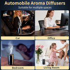 Smart Car Air Freshener Diffuser, Car Essential Diffuser with Starry Sky Projection, Auto On/Off, 3 Mode Adjustable Rechargeable Aroma Diffusers, Design for Bedroom, Office, Restrooms