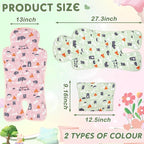 Pinkunn 2 Pcs Gel Car Seat Cooling Pad for Baby Summer Breathable Ice Cushion Multifunctional Ice Stroller Cooler Mat for Stroller Baby Dining Chair Child Safety Seat(Bright Color,Forest)