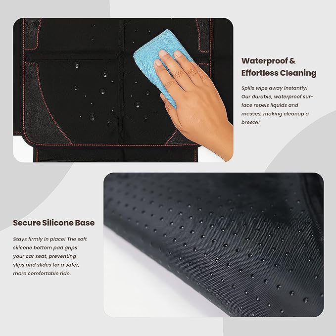 Upgraded Car Seat Protector for Child Car Seat Protector Under Baby Car Seat,3 Sides Extended Car Seat Cover Waterproof Pet Car Seat Cover for Dog,Thick Universal Durable