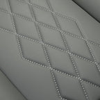 JOJOBAY Leather Car Seat Cover,Bottom Seat Covers for Cars,Front Seat Protector,Fit for 95% of Vehicles - Padded,Anti-Slip,Premium Leather(1 PC,Grey)