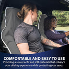 Dri Seats Waterproof Car Seat Cover – Premium Sweat Towel with Slip Resistant Backing for Front Seats in Cars, Trucks, SUVs – Universal Seat Covers & Liner, Easy Install (Gray, Large)
