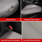 2pcs All-Season Car Seat Wraps Grey - Breathable Car Seat Covers with Anti Slip Bottom - Durable Auto Seat Cushions Universal Fit for Vehicles Cars SUV Trucks Front Seats