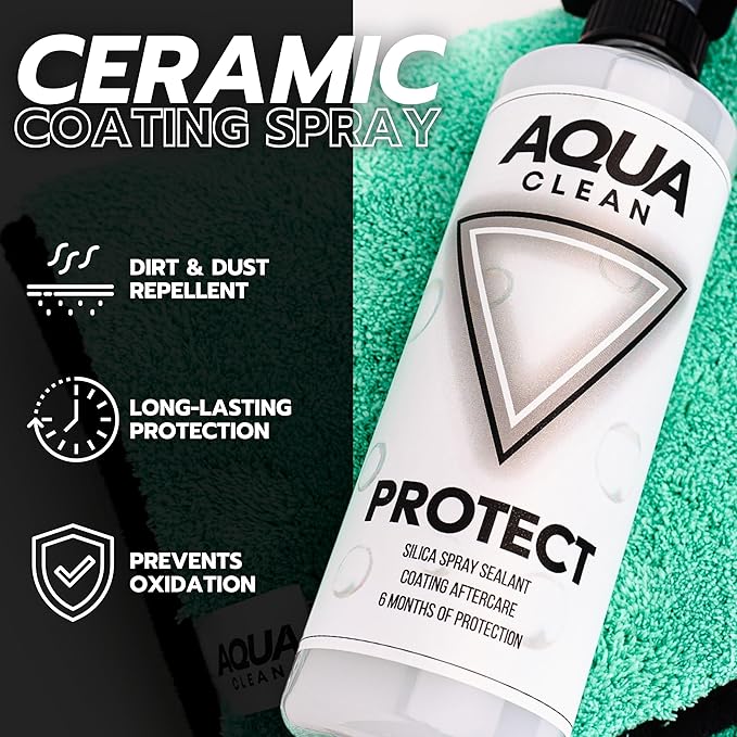 PROTECT Ceramic Coating Spray | 12 Month SiO2 Protection | Car Truck Boat RV Motorcycle | Clean Shine Protect Paint Glass Trim | Hydrophobic UV Shield | Easy Spray & Wipe | USA Made | 16oz