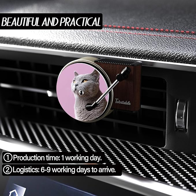 Personalized Customized Photo Car Air Freshener，Double Sided Customized Car Fresheners，Custom Air Fresheners With Picture for Boyfriend、Dad、Mom、Music Lovers.(9 pcs, White)