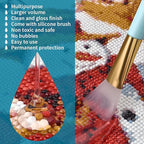 LANBEIDE Updated Diamond Painting Sealer 200ML with Silicone Brush 3 Packs, 5D Diamond Painting Glue Sealer for Dimaond Painting Coasters Permanent Hold & Shine Effect for Jigsaw Puzzles (21 OZ)