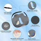X-Large Seat Cushion for Truck Driver, Upgraded Cushion for Back Support and Pain Relief, Memory Foam with Non-Slip Washable Cover, Relieves Long-Term Truck Sitting and Pain