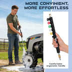 Pressure Washer Extension Wand Upgrade, 9 Pack Power Washer Lance with 6 Nozzle Tips, 30°,90°,120° Curved Rod, 1/4" Quick Connect, 4000 PSI