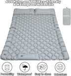 Inflatable Car Air Mattress, SUV Air Mattress for Travel Camping, Ultralight Camping Bed with Pillow and Built-in Foot Pump, Portable Sleeping Pad for SUV -Grey