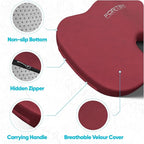 FORTEM Seat Cushion, Office Chair Cushion, Desk Chair Memory Foam, Sciatica Coccyx Tailbone Pain Relief, Pressure Relief, Sitting Pad, for Long Gaming & Sitting, Washable Cover, Non Slip, XL