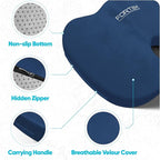FORTEM Seat Cushion, Office Chair Cushion, Desk Chair Memory Foam, Sciatica Coccyx Tailbone Pain Relief, Pressure Relief, Sitting Pad, for Long Gaming & Sitting, Washable Cover, Non Slip