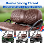 NOKINS Golf Cart Vinyl Diamond Seat Covers kit, Fit Club Car Precedent/Tempo/Onward Premium Front Seat Cushion, Soft/Scratch-Resistant/No Stapler Needed