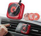 Record Player Car Vent Clips Air Freshener Retro Style Album Cover Car Air Conditioning Outlet Clip Fragrance Diffuser Car Interior Decoration Accessories, Red