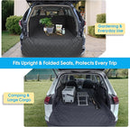 Dog Cargo Liner for Compact SUV - Heavy-Duty 900D Oxford Waterproof Pet Cargo Protector with 3-Sided Zippered All-Round Protection & TPU Suction Cups, Ideal for Dog Travel