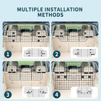 ERYTLLY Dog Car Barrier for SUVs, Vehicles, Dividers, Adjustable Heavy-Duty Wire Pet Gate, Foldable Car Pet Barrier with Mesh Bag, Car Accessories Safety Travel, for Cargo Area 36.6" to 64.5" Width