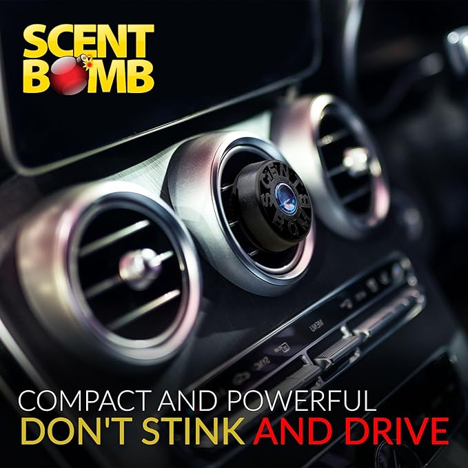 Scent Bomb Car Air Freshener Vent Clip – Long-Lasting Fragrance, Easy Clip-On Design for Freshness On-the-Go, Ideal for Cars, Trucks & SUVs – Keeps Your Vehicle Smelling Fresh (Hawaiian Blue, 3 Pack)