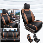 Red Rain Black and Brown Ford Leather Seat Covers Custom Fit for 2019-2020 F150 Raptor Car Seat Cushion Cover 13Pcs (Raptor-Black+Brown-2019/2020)