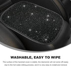 Bling Car Armrest Cover, 11.8"×8.5" Crystal Rhinestone Auto Center Console Protective Cover, Bling Charming Arm Rest Cushion Pad for Most Cars SUVs Trucks, Car Accessories (Black)