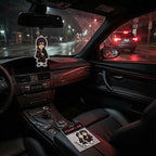 PumpCar 2 pieces double-sided Itachi hanging cartoon cherry-scented funny car air freshener Cool hanging for rearview mirror Car Interior Accessories Gifts
