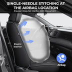 1:1 Custom Car Seat Covers Fit for Toyota RAV4 2013 2014 2015 2016 2017 2018 XLE LE Limited Adventure Full Set Faux Leather Seat Protectors with Armrest Covers and Steering Wheel Cover (5-Seat, Black)