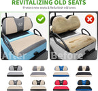 10L0L Golf Cart Seat Covers Universal for Yamaha G29 Drive2 Club Car Precedent Tempo Standard Front Seats, Breathable Mesh Bench Seat Cover, No Drilling Seat Cushion - All-Season Comfort
