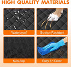 Backseat Cover for Dogs, Waterproof and Non-Slip Pet Bench Seat Covers, Car Seat Protector for Back Seat, Universal Size Rear Car Seat Cover Fits Cars, Trucks and SUVs, L-Black