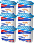 Vacplus Moisture Absorbers 6 pack, Portable Humidity Absorber Boxes for Your Bathroom, Closet & Car, Dehumidifier with Fragrance Free, 16.0 Oz