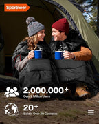 Sportneer Wearable Sleeping Bag for Adults & Kids – Walkable with Arm Zippers, Warm Weather & Cold Waterproof, Compact for Camping, Stadiums, Travel, Backpacking & Car Use