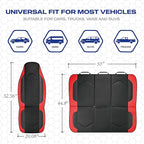 Skechers Memory Foam Car Seat Covers, Leather High Back Seat Covers Quilting Design,Waterproof Sports Car Seat Covers Full Sets,Airbag Compatible, Universal Fit for Most Cars, SUVs,Trucks,Red