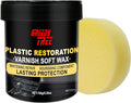 Paste Plastic - Deep Renewal for Faded Surfaces | User Friendly Trim Restorer | Long-Lasting UV Protection, Intense Black Finish | Non-Greasy Formula for Tires, Trim, Rubber & Outdoor Plastics