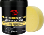 Paste Plastic - Deep Renewal for Faded Surfaces | User Friendly Trim Restorer | Long-Lasting UV Protection, Intense Black Finish | Non-Greasy Formula for Tires, Trim, Rubber & Outdoor Plastics