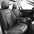 Fit HRV Premium Leather Car Seat Covers Compatible with Honda HRV 2016-2025 2026, Breathable, Wear Resistant, Airbag Compatible, All-Weather Protection & Full Coverage, 2 Front Seat Black