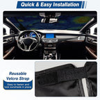Windshield Sun Shade, Car Sun Shade Windshield Blocks UV Rays, Keep Car Interior Cool, Front Foldable Windshield Sunshade for Hatchback, Truck, SUV, MPV