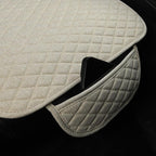West Llama Linen Car Seat Covers,Bottom Seat Covers for Cars Include 2 Piece Front Driver Seat Pad Mat Universal Fits 90% Vehicles,SUVs,Cars,Sedans(2Piece-Beige)