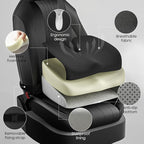 Adult Car Booster Seat Cushion - Memory Foam Car Seat Wedge Cushion - Coccyx Cushion for Tailbone Pain - Driver Seat 3 Inch Height Boost Cushion - for Cars, Trucks, Home & Office Chairs, Black