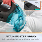 Hausmeister Hydroflex Portable Carpet Cleaner Machine, Upholstery Cleaner Machine for Couch, Car Seats & Pet Stains, 500W Powerful Handheld Deep Cleaner with 3 Brush Heads