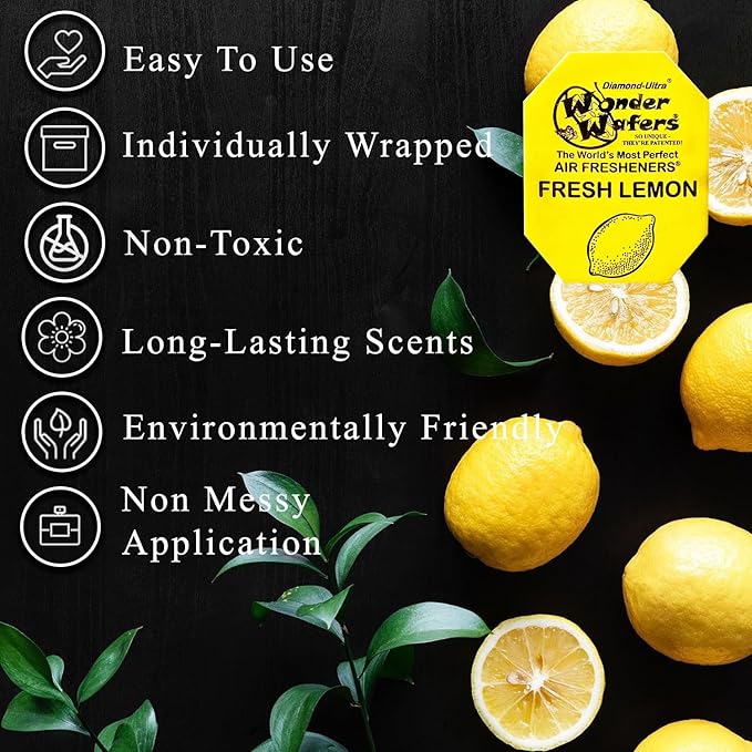 Wonder Wafers Car Air Freshener Wafers Variety Pack of 12 - Individually Wrapped Car Air Fresheners - 12 Scents Car Fresheners (12 Pack 12 Other Scents)