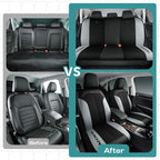 Skechers Car Seat Covers,GOGA Mat Oxford Cloth Seat Covers,Waterproof Car Seat Covers Front Seats,Automotive Universal Fit Seat Cover for Most Cars, Suvs, Trucks,Grey