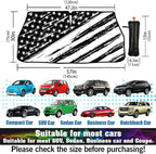 CHILL·TEK Funny Car Windshield Sun Shade Umbrella, American Flag Car Sun Shade Umbrella, Block UV Rays Heat Foldable Windshield Umbrella Sun Visor Protector - Keep Vehicle Cool for Cars SUV