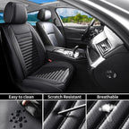 Front Seat Covers Fit for Toyota Prius 2001-2026, Car Seat Covers Front Seats, Breathable Faux Leather Automotive Seat Covers Front Pair Anti-Slip Seat Cover(Black, Front)