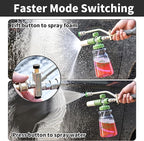 FENG PAI Pressure Washer Foam Cannon Dual-connector Accessory, 7 Power Washer Sprayer Nozzle, 1/4" Quick Connect Double Tip Attachment For Soap Cannon