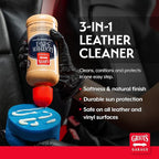 Griot's Garage Leather 3-in-1, Leather Cleaner and Conditioner for Car Leather Seat Upholstery, Sofa, Jacket, Shoes, and More, Cleans, Conditions, and Protects, 16 Oz, 11019