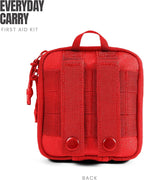 MY MEDIC Everyday Carry First Aid Kit - Emergency Survival Essentials, Medical Supplies & Accessories Bag for Travel Car, Home, Boat, Camper or Backpack - Red