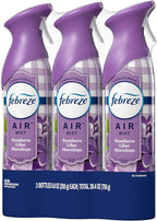 Febreze Air Mist Air Freshener Spray, Odor-Fighting Room Spray, Air Fresheners for Home and Bathroom and Kitchen, Aerosol Can, Southen Lilac Mornings Scent, Purple, 8.8oz (Pack of 3)