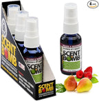 Scent Bomb Air Freshener Spray, Long-Lasting Odor Eliminator - Effective Deodorizer for Home & Car, Fresh Room Spray for Kitchen, Bathroom & Smell Neutralizer - 1 oz Pack of 4, Pears and Berries Scent
